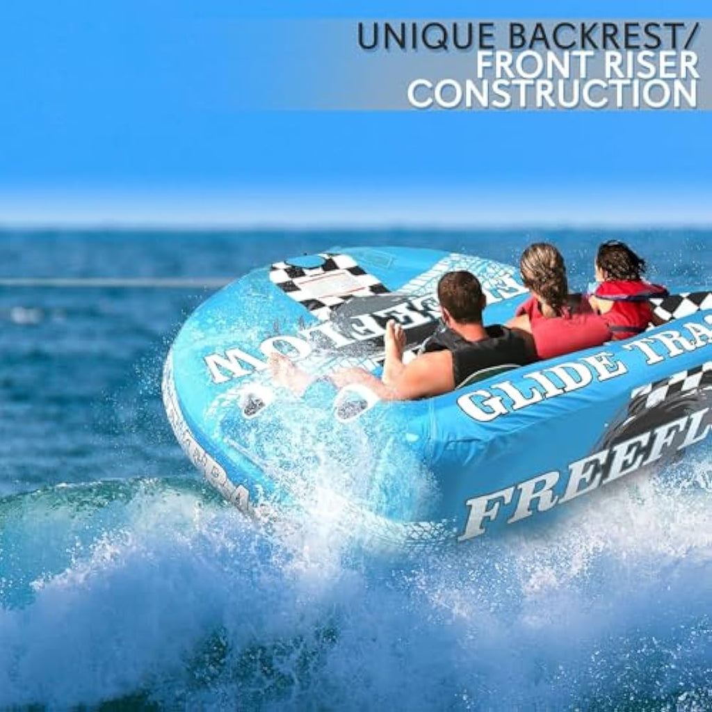 SereneLife 3-Person Inflatable Towable Tube | Heavy-Duty Water Raft