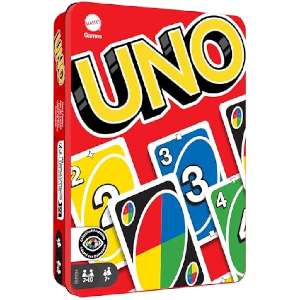 UNO Classic Card Game with Collectible Storage Tin - 112 Cards