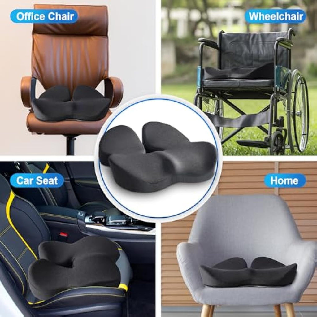 SKYNY Memory Foam Seat Cushion – Ergonomic Office Chair Pad for Tailbone Pain