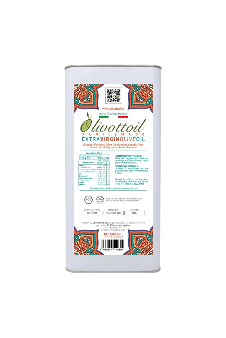 Olivottoil Italian Extra Virgin Olive Oil | 5 Liters | 2024/2025 Edition