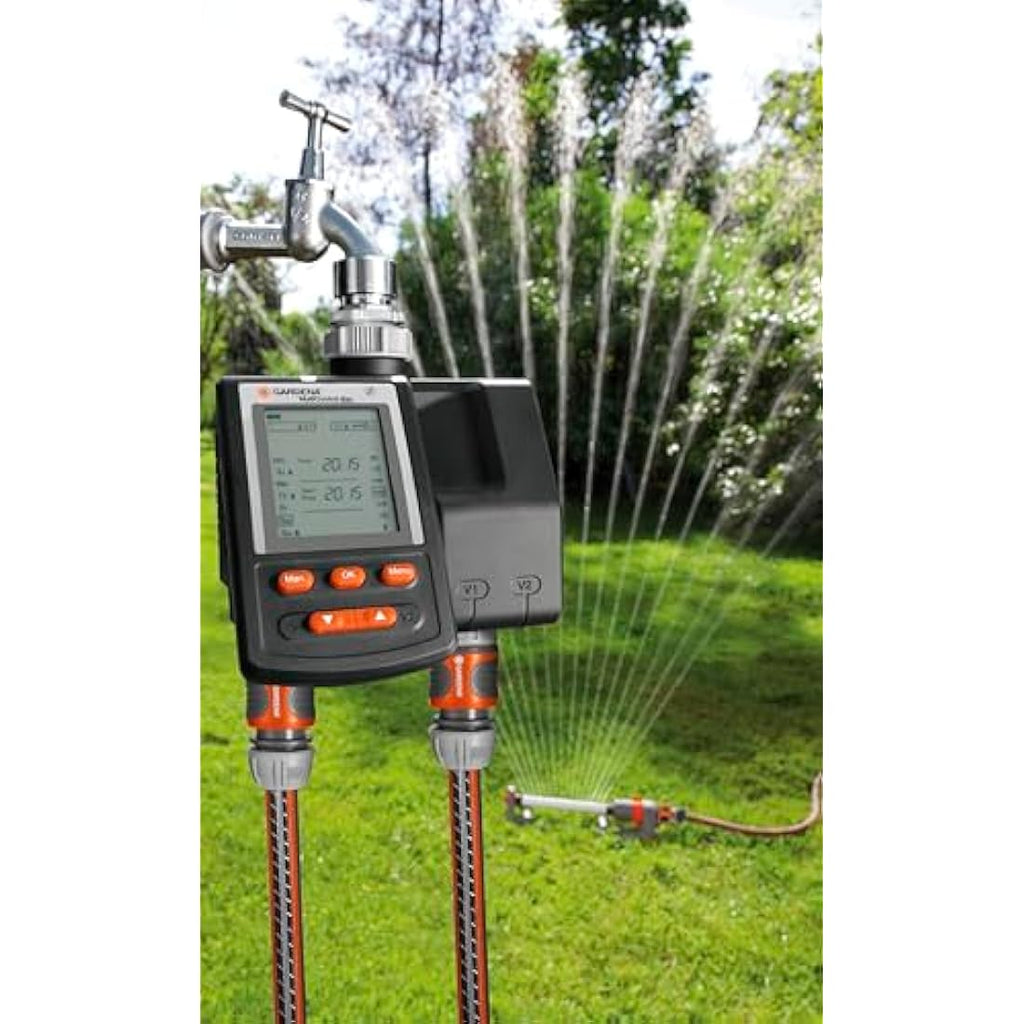 Gardena MultiControl Duo Automatic Irrigation Timer | Dual Outlet Control