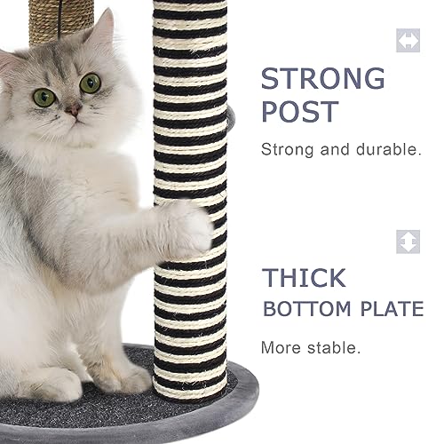 SONGWAY Cat Scratching Post Tree | 3-Pole Sisal & Carpet Scratcher Toy