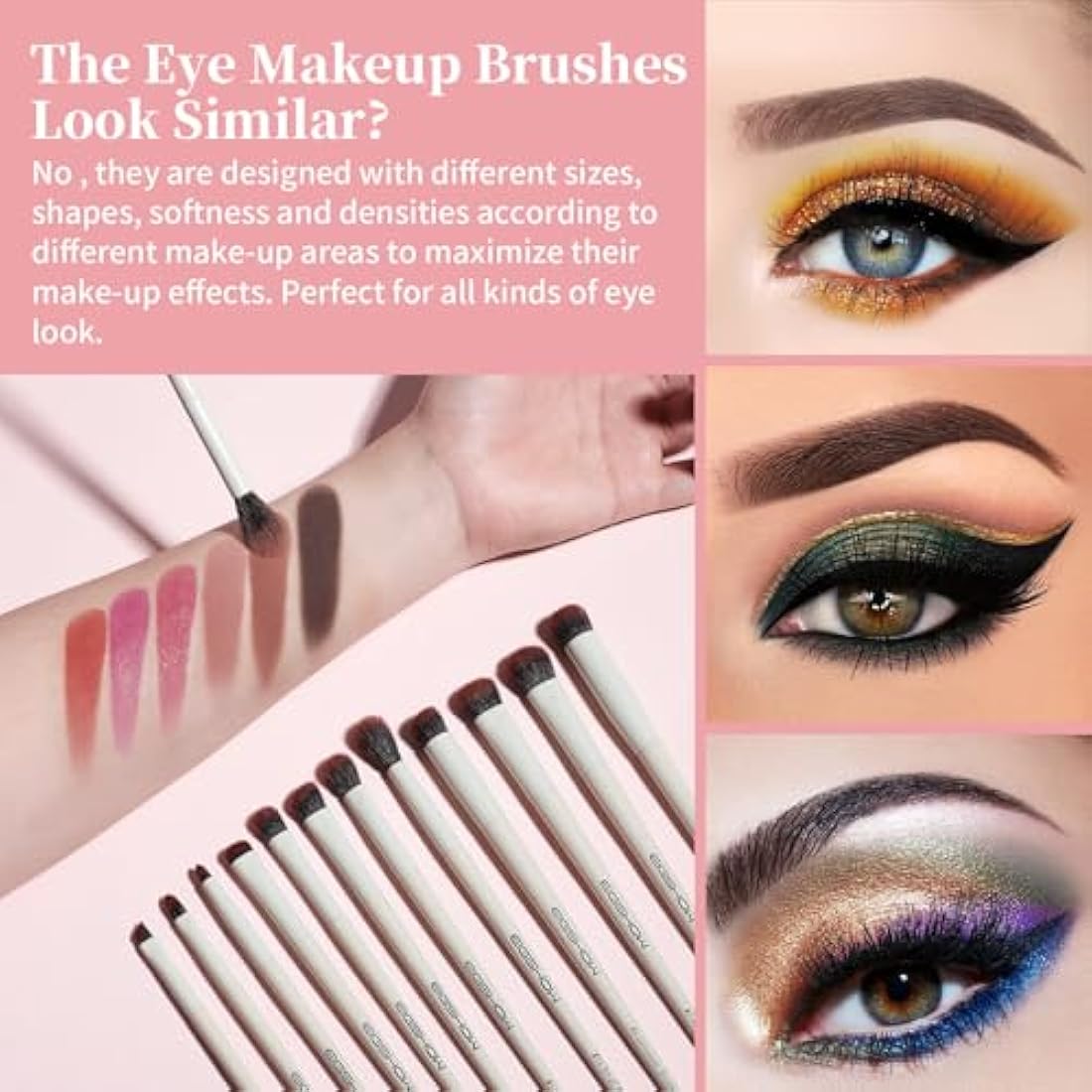 EIGSHOW MUA Pro 18 Pcs Professional Makeup Brush Set – Vegan Beige