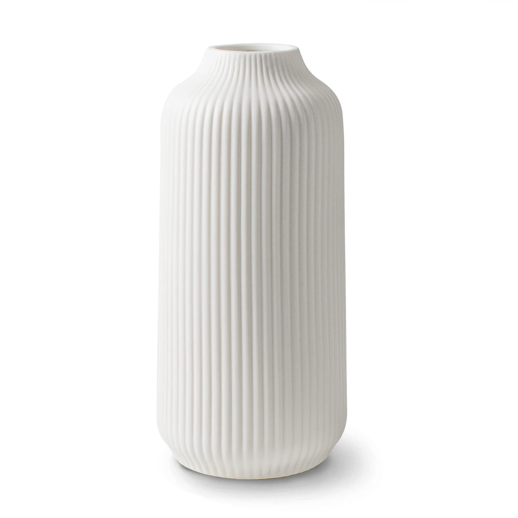 flature Ceramic Vases Set of 2 – Modern Nordic Boho Decor in Matte White