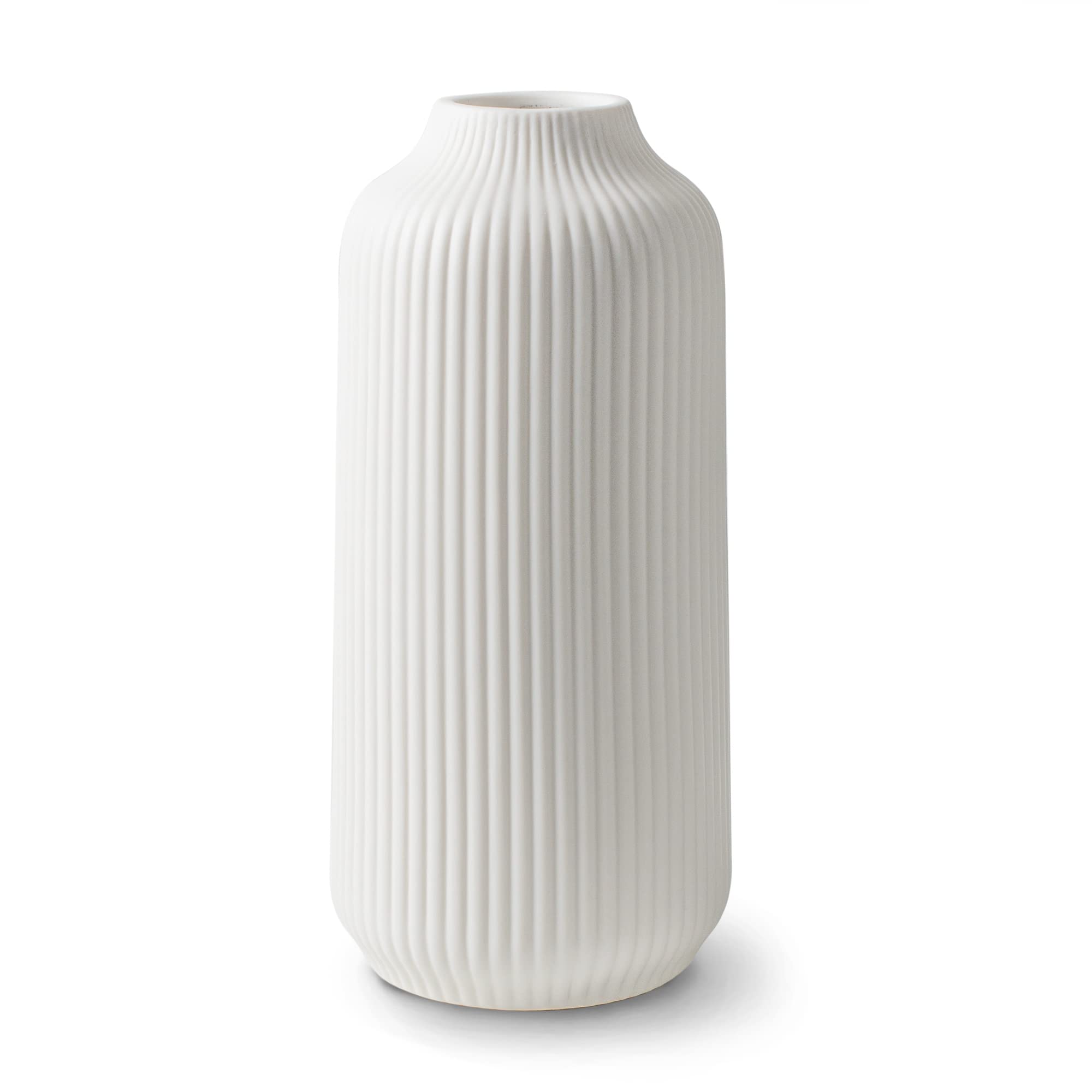 flature Ceramic Vases Set of 2 – Modern Nordic Boho Decor in Matte White