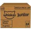 Whiskas Junior Wet Kitten Food Pouches – Mixed Selection in Gravy (84 Pack)