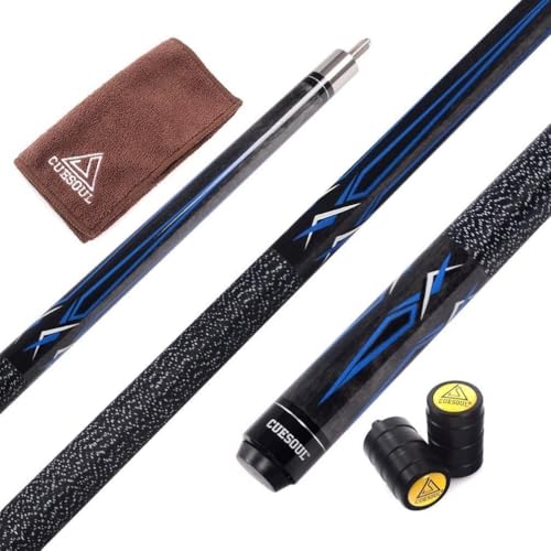CUESOUL 58 Inch Maple Billiard Pool Cue | 19 Oz 1/2 Jointed Stick