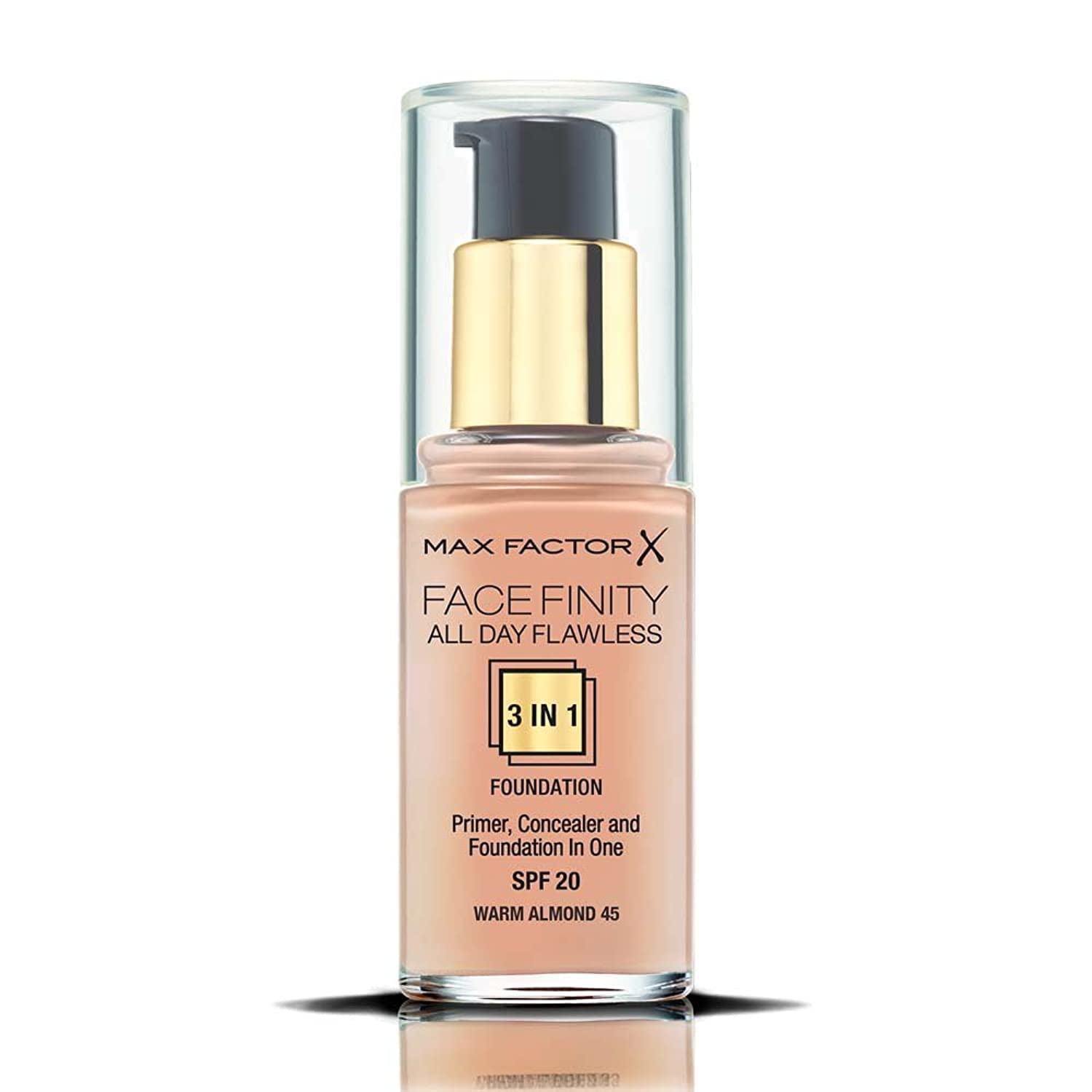Max Factor Facefinity 3-in-1 Foundation - Warm Almond 45 - SPF 20