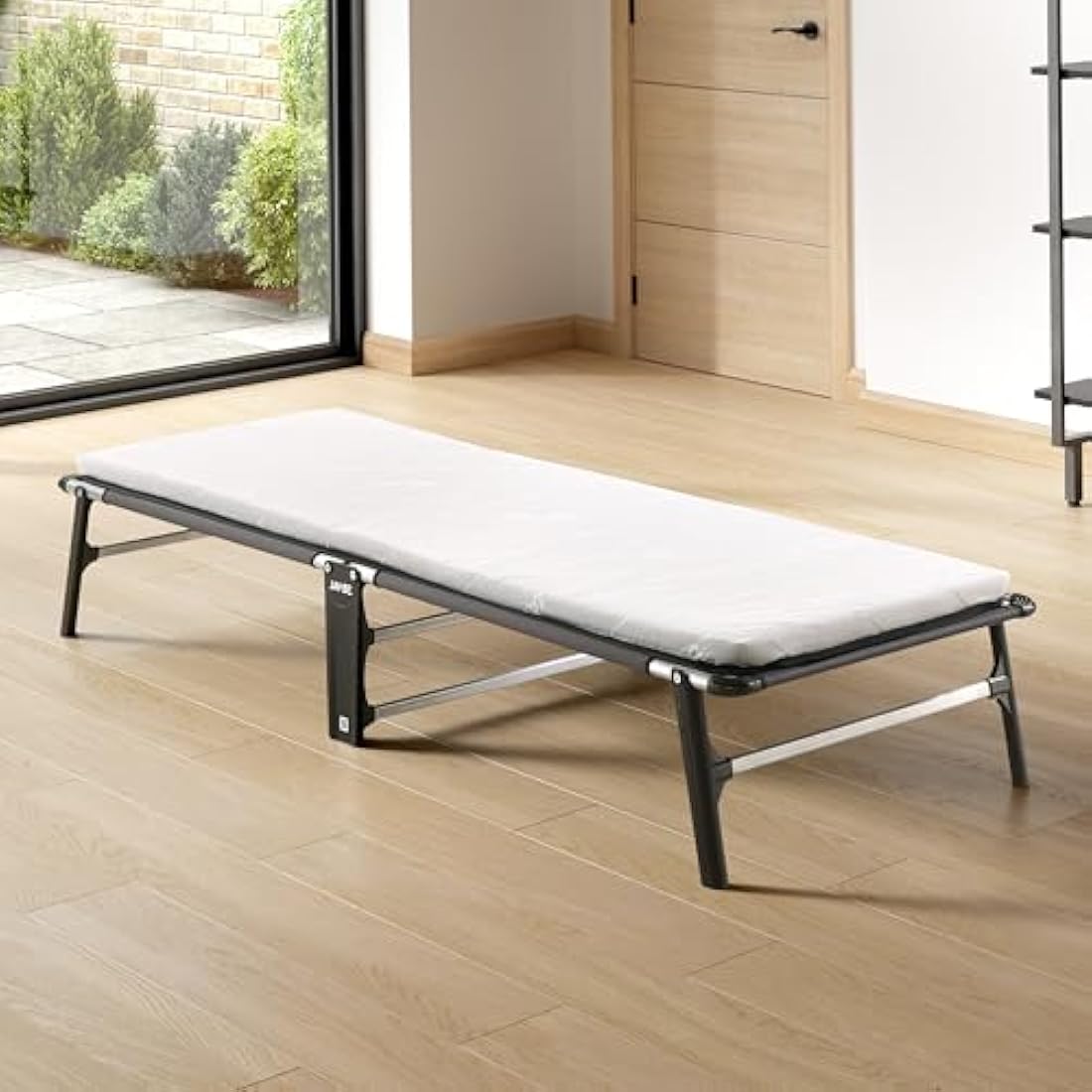 Jay-Be Single Folding Bed with Comfort E-Fibre Mattress | Black