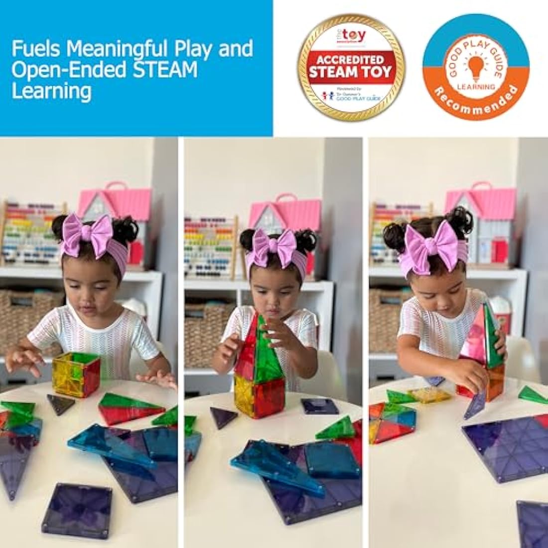 MAGNA-TILES Classic 32-Piece Magnetic Building Blocks – STEM Toy Set