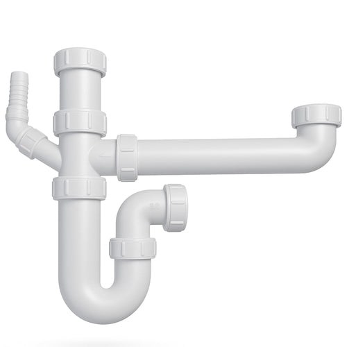Hulthor Universal Double Bowl Kitchen Sink Waste Kit | 40mm Trap Fittings