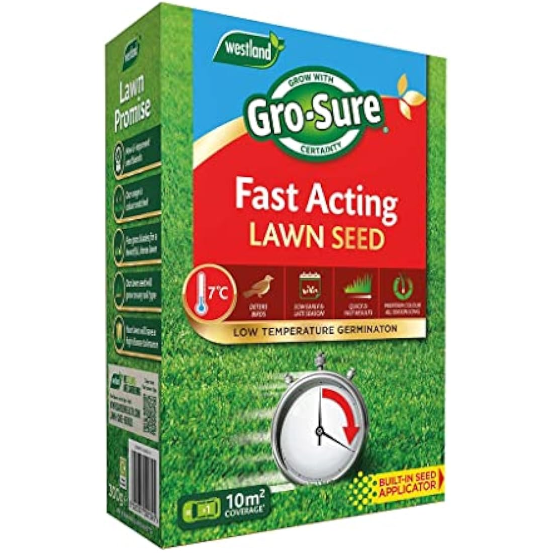 Gro-Sure Fast Acting Lawn Seed – Bird-Proof Grass Seed for Repairs, 300g