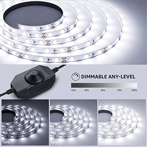 Lepro 5M White LED Strip Light | 6000K Dimmable Under Cabinet Lighting