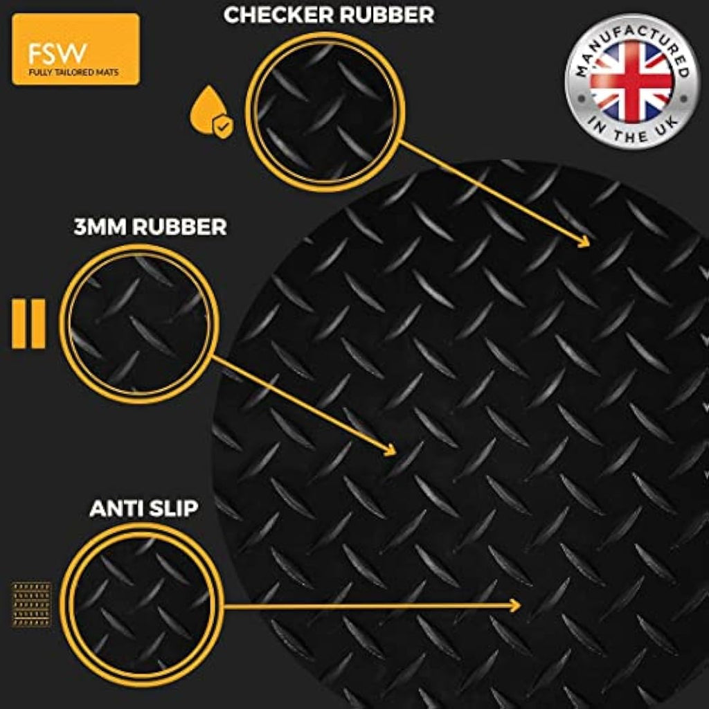 FSW Tailored Rubber Car Mats for Ford Puma Coupe 1997-2001 | 3mm Waterproof