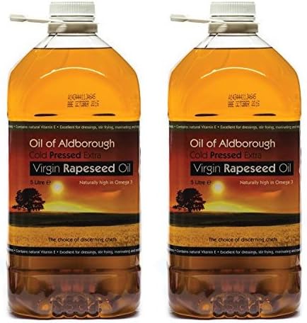 Oil of Aldborough Cold Pressed Rapeseed Oil – 5 Litre Bulk Pack of 2