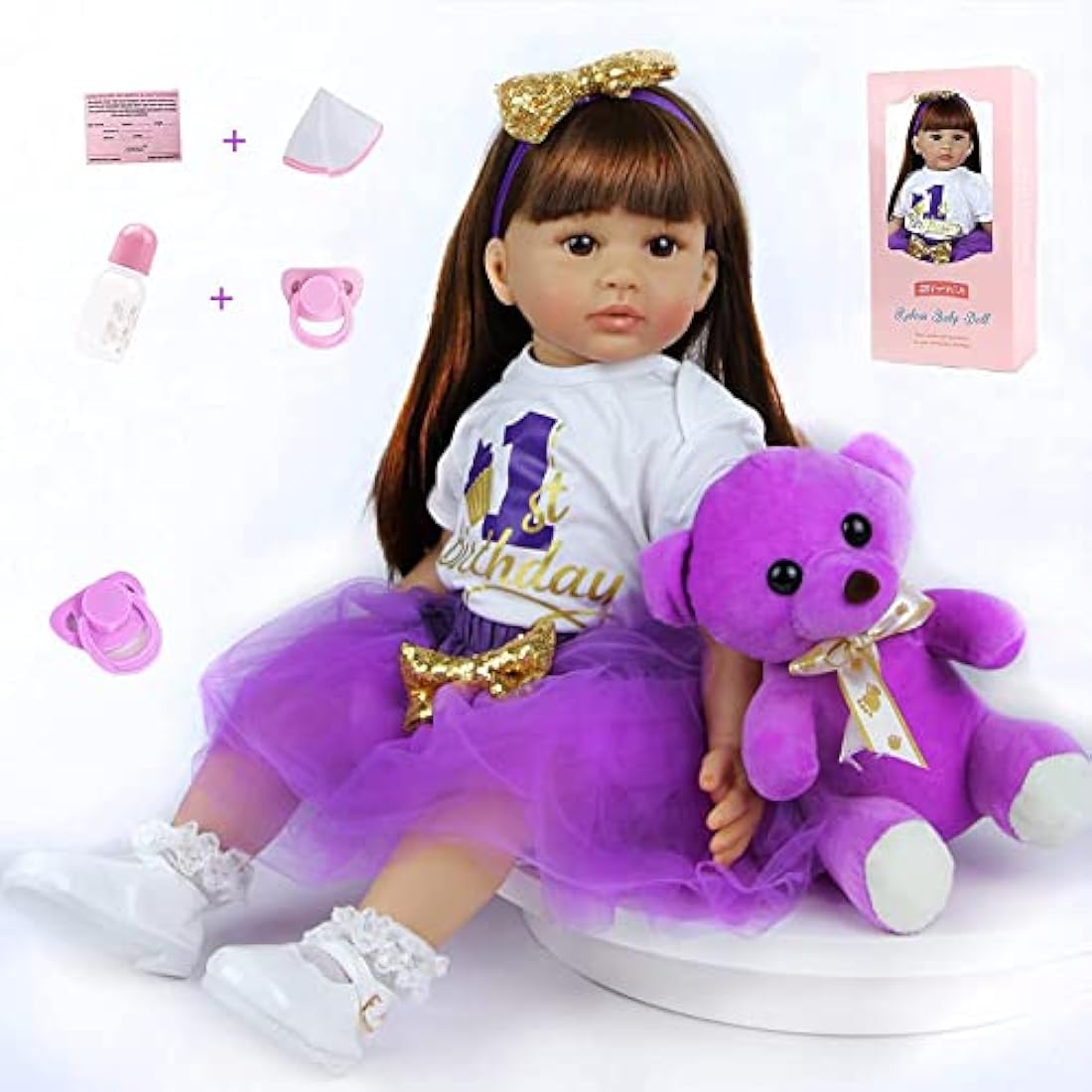 ZIYIUI 24 Inch Realistic Reborn Baby Doll | Soft Silicone Newborn