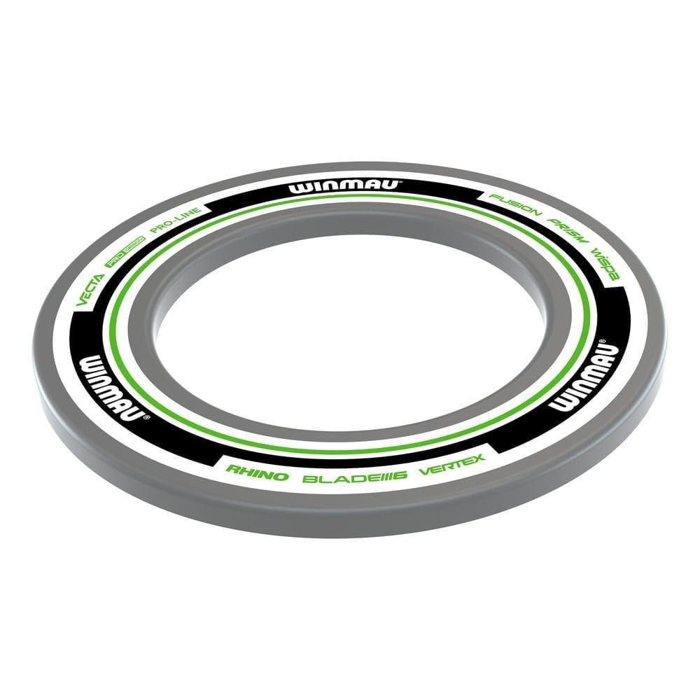 Winmau Dartboard Surround - High-Density Foam Wall Protector - White/Green