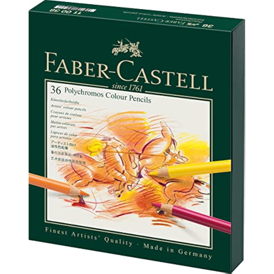 Faber-Castell Polychromos Colour Pencils | Gift Box of 36 | Lightfast