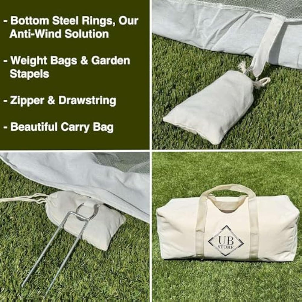 11-12 FT Umbrella Mosquito Net | Heavy Duty Patio Screen