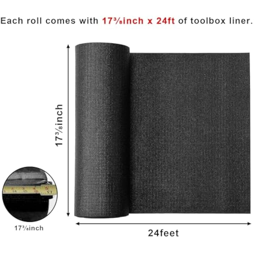 CASOMAN Non-Slip Tool Box Drawer Liner | 18" x 24' Foam Rubber Mat