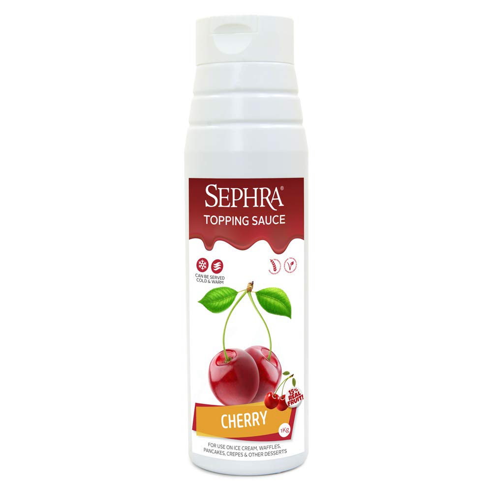 Sephra Cherry Dessert Topping Sauce – 1kg Gourmet Fruit Syrup