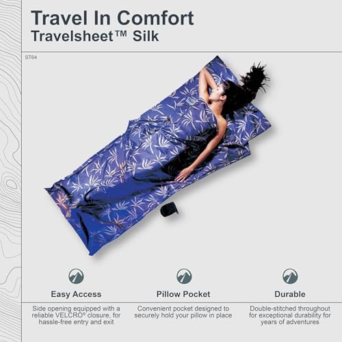 Jolof Store Cocoon Silk Sleeping Bag – Lightweight Travel Liner