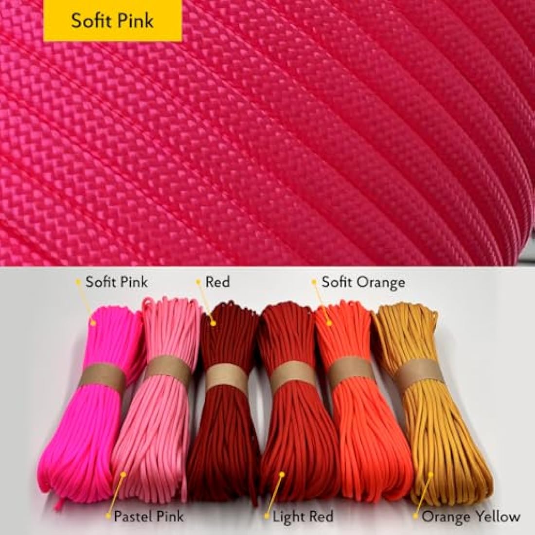 EDCX 550 Paracord Type III – 4mm Nylon Rope for Camping and DIY Crafting