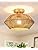 MRHYSWD Boho Rattan Flush Mount Ceiling Light – Gold Wicker Chandelier