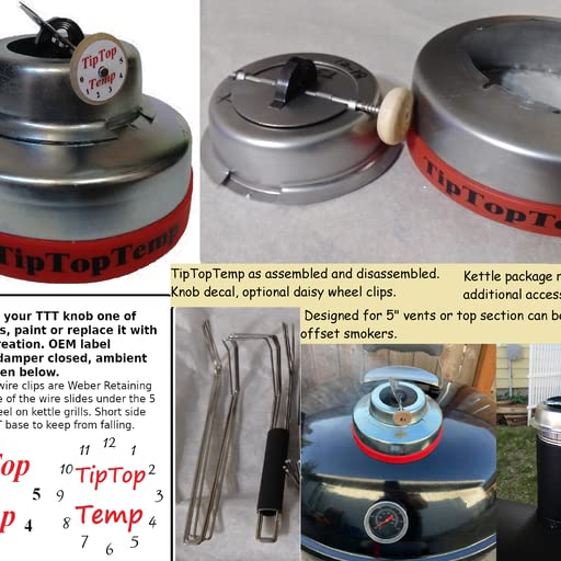 Tip Top Temp TTT-03 Kettle Grill Temperature Regulator and Smoker