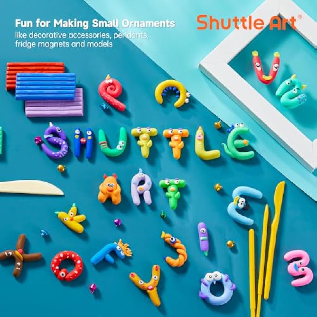 Shuttle Art 60 Colors Polymer Clay Kit | Oven Bake Modeling Clay Set
