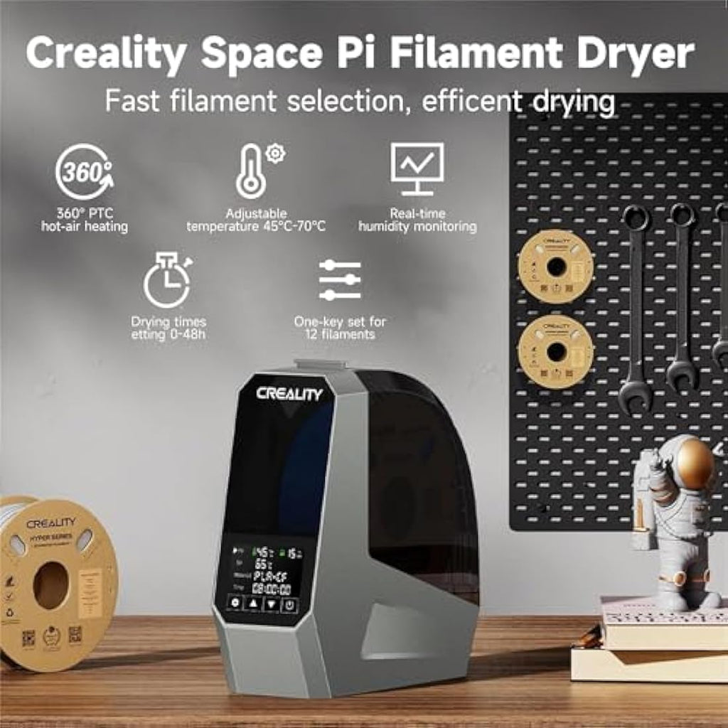 Creality Space PI Filament Dryer Box – 360° Heating Dehydrator for 3D Printing