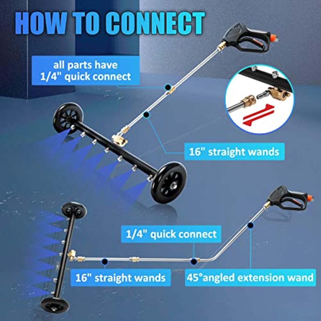 24" Dual-Function Undercarriage Cleaner & Water Broom – 4000 PSI