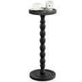 Caossuixin Wooden Round Side Table, Round Bar Table, Small End Table-Black - image 1