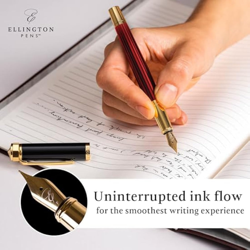 Ellington Luxury Fountain Pen Set – Refillable Calligraphy Pen with Ink
