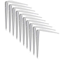 XFORT London Wall Mounted Shelf Brackets - White Floating Support, 10 Pack