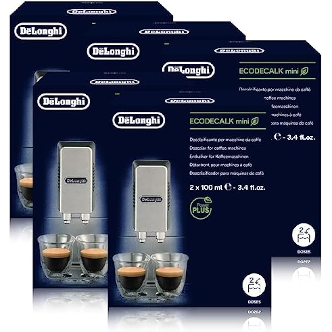 DeLonghi EcoDecalk Descaler – 10x 100ml Value Pack for Coffee Machines