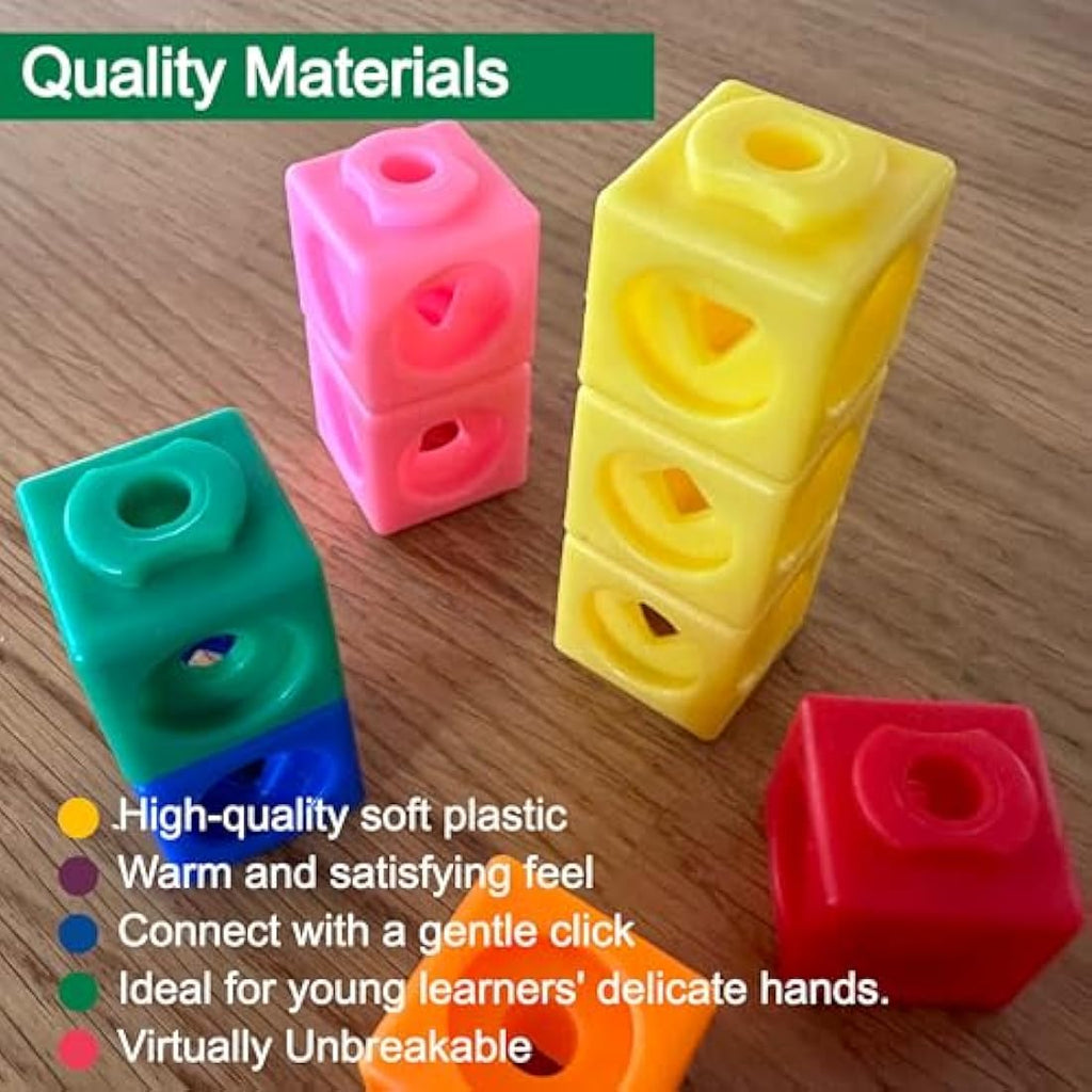 Jolof Store Maths Cubes – 100-Piece STEM Linking Cubes for Learning