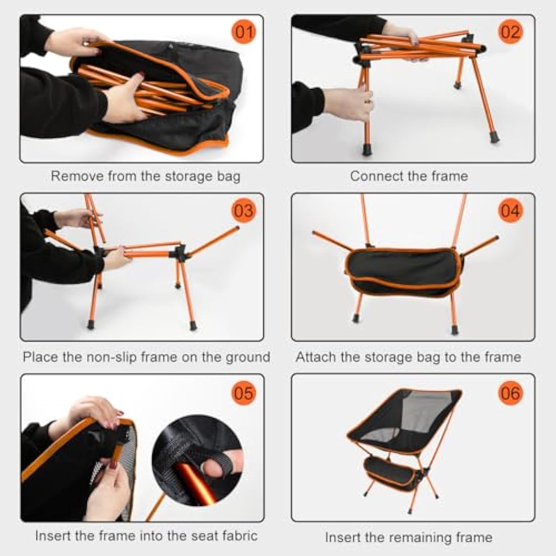SOPPY 2-Pack Ultralight Folding Camping Chairs | Portable & Heavy Duty