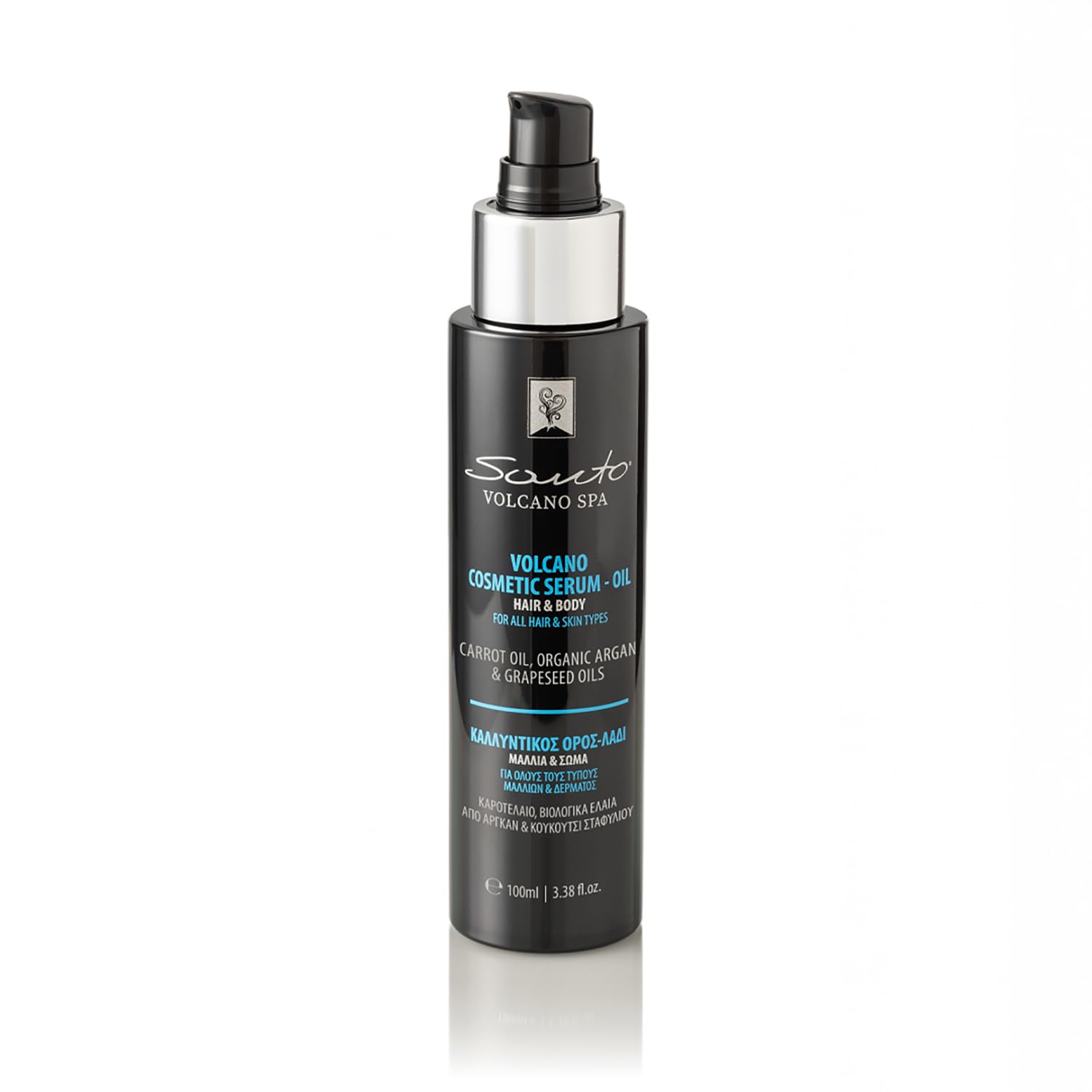 Santo Volcano Natural Body & Hair Serum Oil with Argan & Vitamin E - 100ml