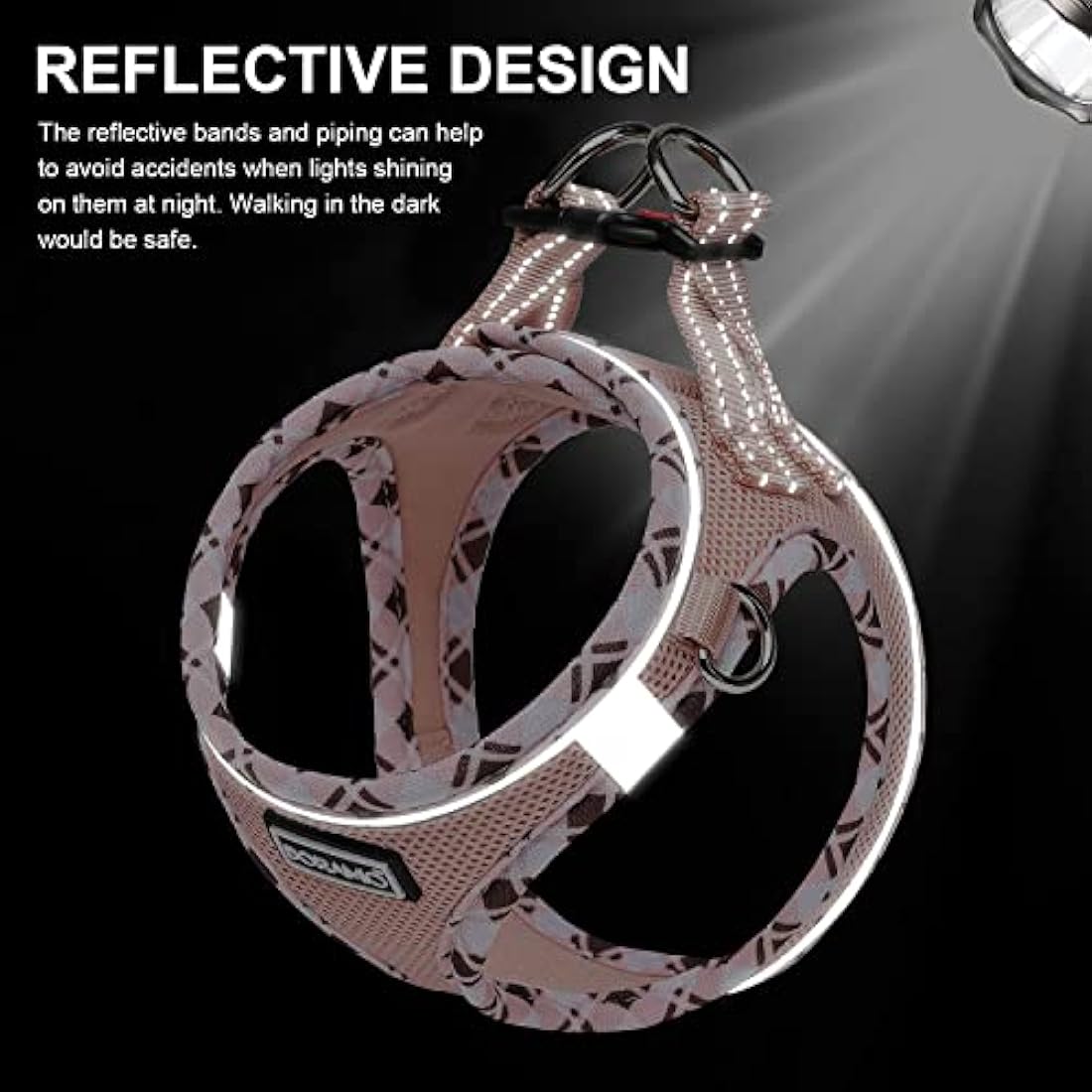 DORAMIO Step-in Dog Harness and Leash Set | Reflective Mesh Vest – XXS
