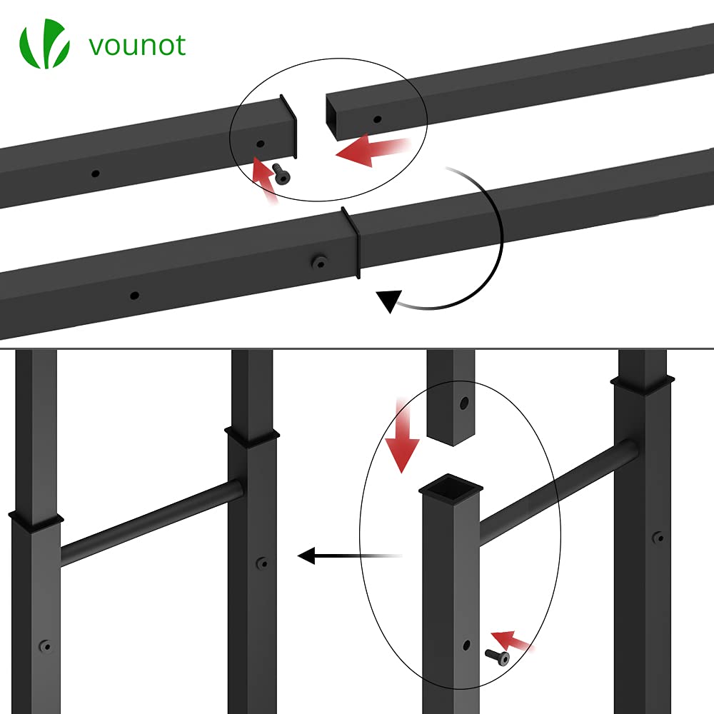 VOUNOT Firewood Log Rack – Retractable Metal Holder with 9 Sizes