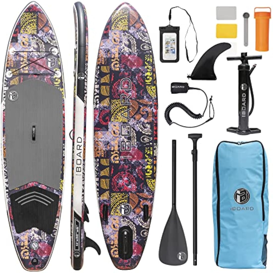 iBOARD Inflatable Stand Up Paddle Board – 11' x 32" x 6" SUP with Accessories