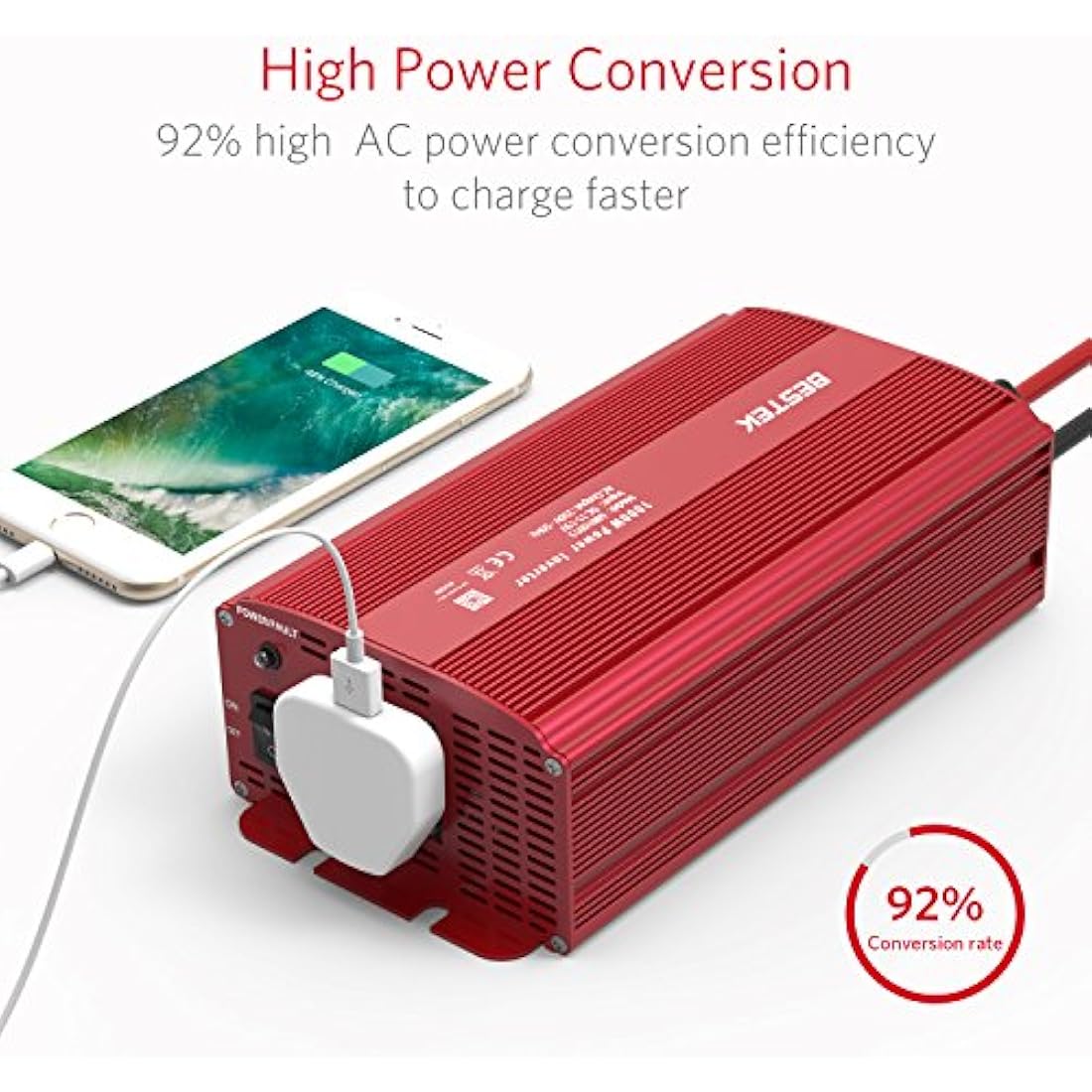 BESTEK 1000W Power Inverter | 12V to 230V DC to AC Voltage Converter