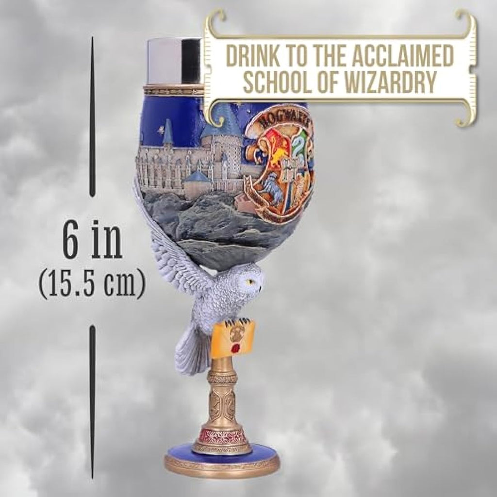 Nemesis Now Harry Potter Hogwarts Collectible Goblet - Blue Resin 19.5cm