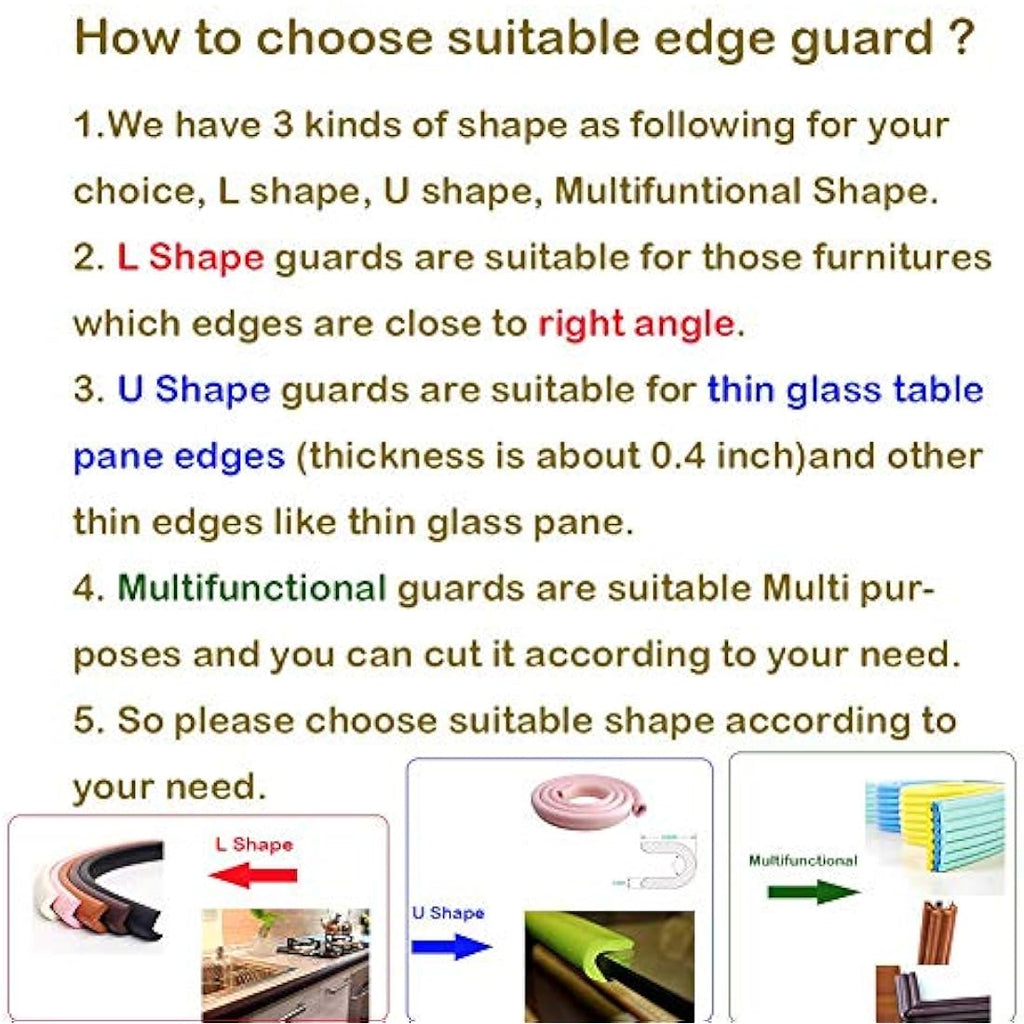 M2cbridge L-Shape Extra Thick Foam Edge Guard Baby Safety Bumper – Pink