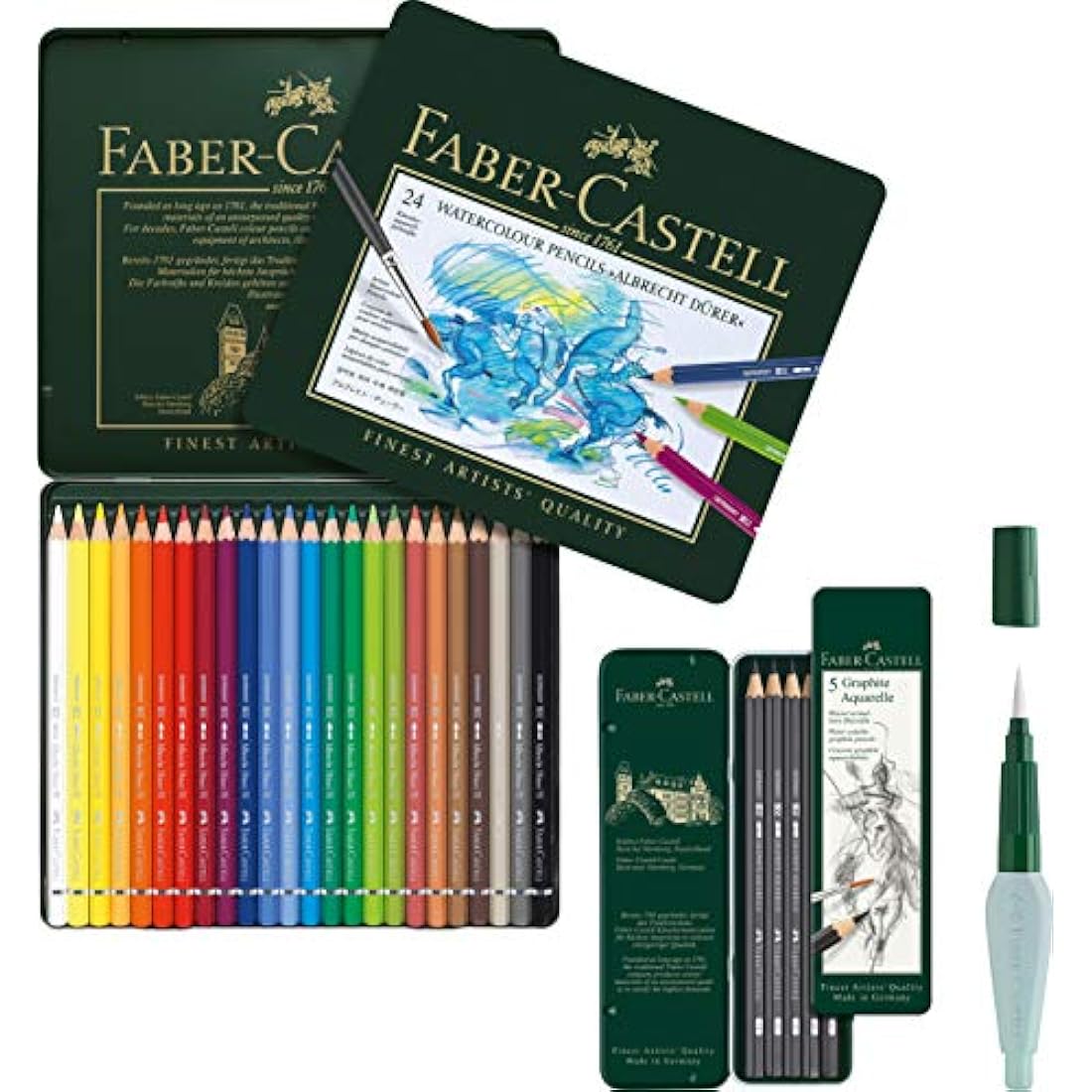 Faber-Castell Albrecht Dürer Watercolour Pencil Set with Water Brush