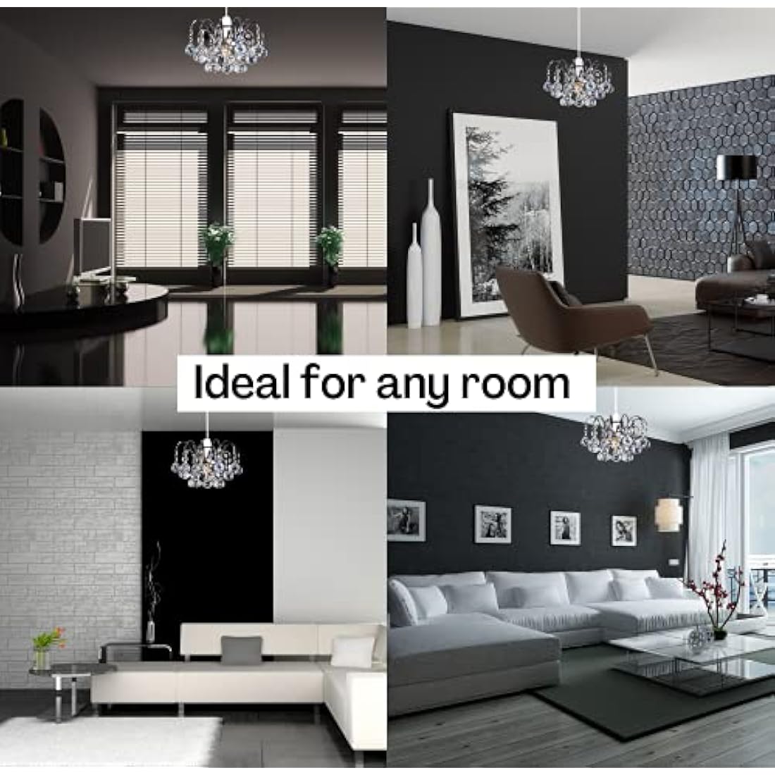 Jolof Store K9 Crystal Oriel Light Shade | Chrome Pendant Chandelier