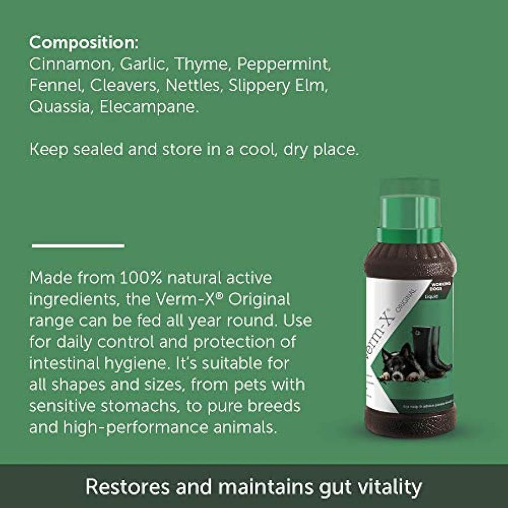 Verm-X All Natural Liquid for Dogs | Intestinal Hygiene & Gut Vitality