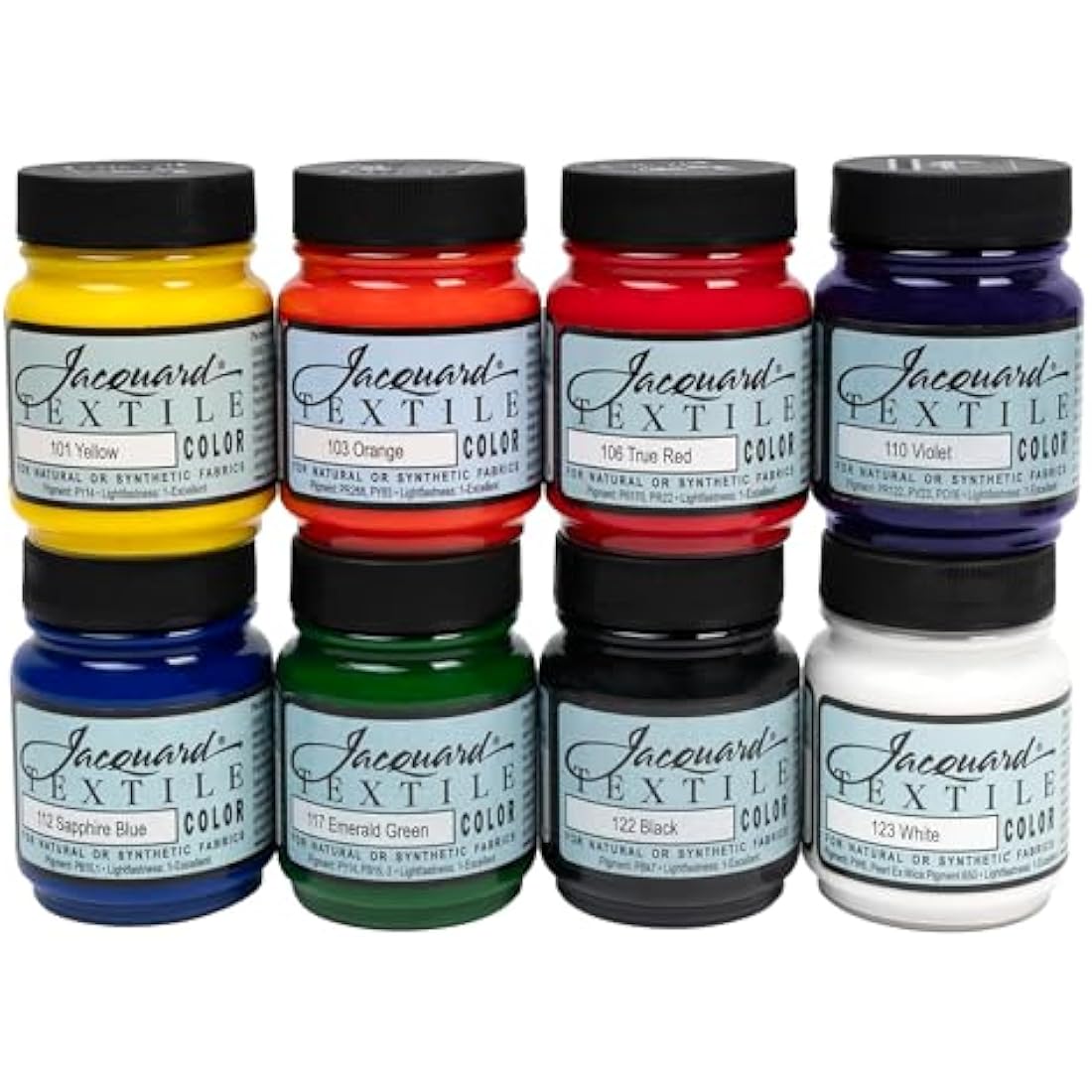 Jacquard Textile Fabric Paint 8 Color Set | Jolof Store - 2.25oz Jars