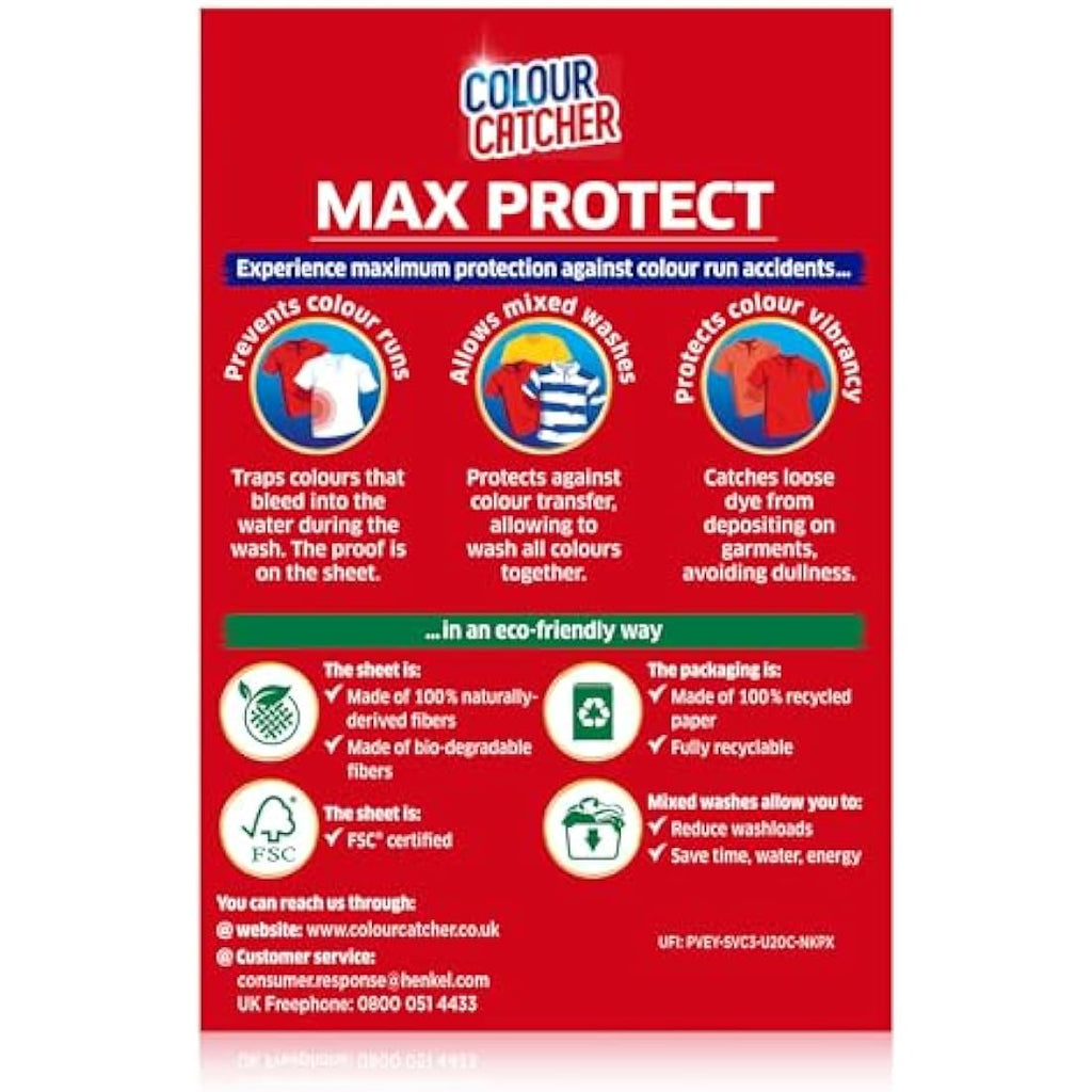 Colour Catcher Max Protect Laundry Sheets – Colour Protection – 120 Count